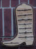 Boot Shaped Barbed Wire Plaque
